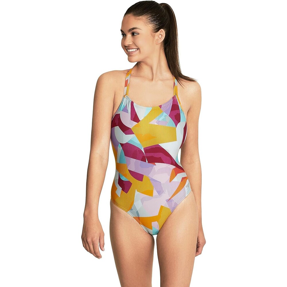 Speedo Women's Standard Swimsuit One Piece ProLT Volt Back Printed, 4/30